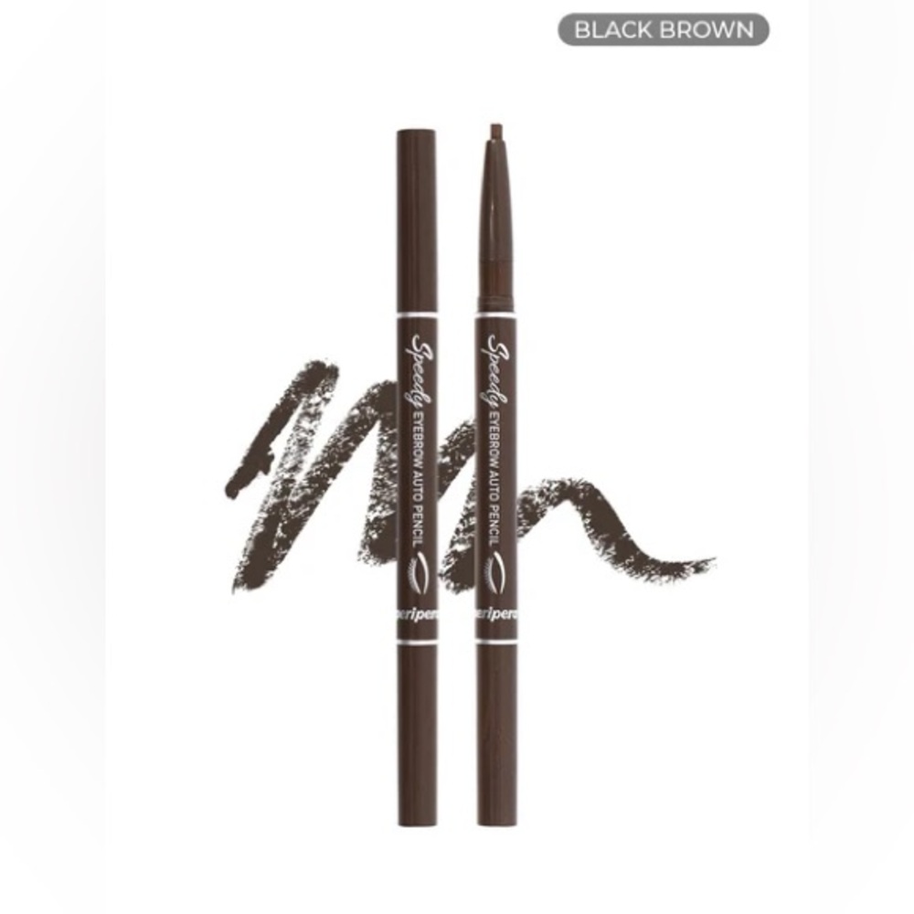 $16 NEW 2 piece Speedy Eyebrow Auto Pencils (0.14g) in black/brown